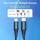 Кабель для синхронізації Vention USB Type C - Micro USB 2 м Black (COVBH) - зображення 5