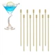 Шпажки із нержавіючої сталі Шпіц золото набір 10 шт. REMY-DECOR коктейльні багаторазові шпажки для канапе - зображення 1