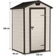 Садовий будиночок Keter Manor 4x3 128х94 см бежевий 255137 - зображення 5