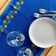 Доріжка на стіл (раннер) Синя крайка 150х40 см - зображення 2