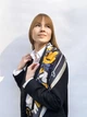 Хустка 70х70 см "Вільна пташка" в патріотичних кольорах - изображение 5