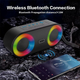 Портативная колонка BKK K215 2x5W с RGB подсветкой Black - изображение 6