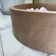Сухой бассейн для детей 100х40 см + 200 шариков в комплекте бежевого цвета велюр для дома и улицы - изображение 6