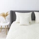 Покрывало ТЕП Velour Ромб круглый 150x210 см Молочное (4-00515_22466) - изображение 4