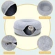Лежанка Для Котів 52 см Розкладна Печера Капсула Твідова 2в1 Царапка Будиночок М'яка Світло Сіра - зображення 5