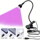 Настільна USB UV/LED ( УВ )лампа, гнучка на прищіпці для сушіння гель-лаку , гелевих тіпс - изображение 2