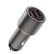 АЗУ WiWU PC100 Mini Car charger USB3.0 + Type C Gray - изображение 1