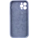 Чехол Silicone Case Full Camera Protective (AA) NO LOGO для Apple iPhone 12 Pro Max (6.7") Серый / Lavender Gray Без бренда - изображение 4