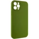 Чехол Silicone Case Full Camera Protective (AA) NO LOGO для Apple iPhone 12 Pro Max (6.7") Зеленый / Dark Olive Без бренда - изображение 2