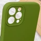 Чехол Silicone Case Full Camera Protective (AA) NO LOGO для Apple iPhone 12 Pro Max (6.7") Зеленый / Dark Olive Без бренда - изображение 5