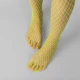 Колготки в среднюю сетку лимонные One Size - изображение 5