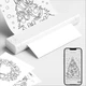 Портативный беспроводной А4 термо принтер Phomemo M08F, Bluetooth, 1200mAh батарея (подходит для тату и документов) WHITE - изображение 2