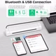 Портативный беспроводной А4 термо принтер Phomemo M08F, Bluetooth, 1200mAh батарея (подходит для тату и документов) WHITE - изображение 4