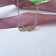 Женская серебряная цепочка с подвеской колье Слово Янгол без камней 42 +5 см серебро 925 пробы Родированное - изображение 3