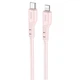 Дата кабель Hoco X97 Crystal color Type-C to Lightning 20W (1m) Light pink - 00000066089_3 - зображення 1