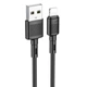 Дата кабель Hoco X83 Victory USB to Lightning (1m) Black - изображение 1