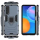 Ударостійкий чохол Transformer Ring for Magnet для Huawei P Smart (2021) Серый / Metal slate - изображение 4