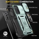 Ударостійкий чохол Camshield Army Ring для Samsung Galaxy A13 4G Зелений / Light Green - изображение 4