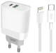 Сетевое зарядное устройство XO PD L64 20W/1 USB 1 USB-C + кабель Lightning White (XO-L64i-WH) - изображение 3