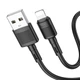 Кабель iPhone iPad - HOCO X83 Victory charging Lightning cable 1 метр чорний - зображення 1