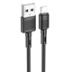 Кабель iPhone iPad - HOCO X83 Victory charging Lightning cable 1 метр чорний - зображення 3