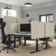 Комп'ютерний стіл з регулюванням висоти IKEA MITTZON 160x80 см білий/чорний (295.298.83) - зображення 4