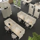 Комп'ютерний стіл з регулюванням висоти IKEA MITTZON 140x80 см березовий шпон/білий (195.286.19) - зображення 3