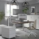 Комп'ютерний стіл з регулюванням висоти IKEA MITTZON 140x60 см горіх/білий (695.283.39) - зображення 4