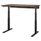 Комп'ютерний стіл з регулюванням висоти IKEA MITTZON 140x80 см горіх/чорний (195.289.78) - зображення 1