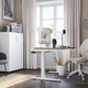 Комп'ютерний стіл з регулюванням висоти IKEA MITTZON 120x60 см горіх/білий (395.274.16) - зображення 5