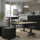Комп'ютерний стіл з регулюванням висоти IKEA MITTZON 140x80 см березовий шпон/чорний (495.285.85) - зображення 3