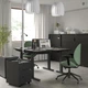 Комп'ютерний стіл з регулюванням висоти IKEA MITTZON 120x60 см ясеневий шпон чорна морилка/чорний (895.265.94) - зображення 4