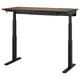 Комп'ютерний стіл з регулюванням висоти IKEA MITTZON 140x60 см горіх/чорний (395.283.26) - зображення 1
