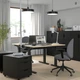 Комп'ютерний стіл з регулюванням висоти IKEA MITTZON 120x80 см березовий шпон/чорний (095.277.24) - зображення 3