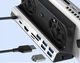 Зарядная док-станция YCE 10 в 1 для Asus ROG Ally, Lenovo Legion Go, Legion Go 2, Legion Go S, MSI Claw, Steam Deck с охлаждением, подсветкой, серый - изображение 6