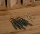 Полочки на стену Wood Mosaic Floating Shelf деревянные 40/55/75/90x12,5x8,5 см 4 шт. (WM-FOWS-90x12x8,5) - изображение 10