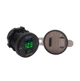 Автомобильная зарядка врезная USB QC3.0 быстрая зарядка Зелёная Led подсветка с кнопкой (80125) - изображение 3