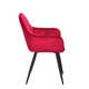 Кресло для кухни мягкое Sea Mebli Frederik BK велюр красный ножки чёрные - изображение 2
