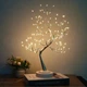 Декоративний нічник дерево настільний світильник Bonsai Led h20in N1 золотистий з теплим світлом від USB або 3AA - зображення 5