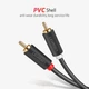 Аудіо кабель RCA на тюльпан RCA подвійний UGREEN 2RCA Male to 2RCA Male Cable (5м). Black - зображення 8