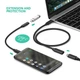 Кабель подовжувач Type-C на Type-C 10 Гбіт/с 4K 60 FPS UGREEN Extension (USB3.2 Gen2, 1m, 100 W, 4K). Black - зображення 4