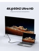 Кабель подовжувач Type-C на Type-C 10 Гбіт/с 4K 60 FPS UGREEN Extension (USB3.2 Gen2, 1m, 100 W, 4K). Black - зображення 5