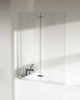 Стеклянная шторка для ванны AVKO Glass RDW02-J2 Серебро, двухсторонняя, каленое стекло Simply Glass, 50+50х140 см - изображение 2