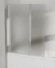 Стеклянная шторка для ванны AVKO Glass RDY19 Матовая, Серебро, двухсторонняя, каленое стекло Simply Glass, 60+40х140 см - изображение 2