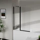Стеклянная шторка для ванны AVKO Glass W436 Черный, двухсторонняя, каленое стекло Simply Glass, 40+60х140 см - изображение 4