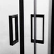 Стеклянная душевая кабина AVKO Glass RDR06, Каленое стекло, Черная, 90х90х190 см. Без поддона - изображение 7