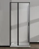 Скляна душова кабіна AVKO Glass RDR13B, Гартоване скло, Чорна, 90х90х190 см. Без піддону - зображення 2