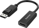 Адаптер Hama DisplayPort - HDMI M/F Black (4047443437372) - зображення 1