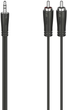 Kabel Hama mini-jack 3.5 mm - 2x RCA-jack M/M 0.75 m Black (4047443440006) - obraz 2