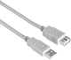 Kabel Hama USB Type A M/F 3 m Grey (4047443442406) - obraz 1